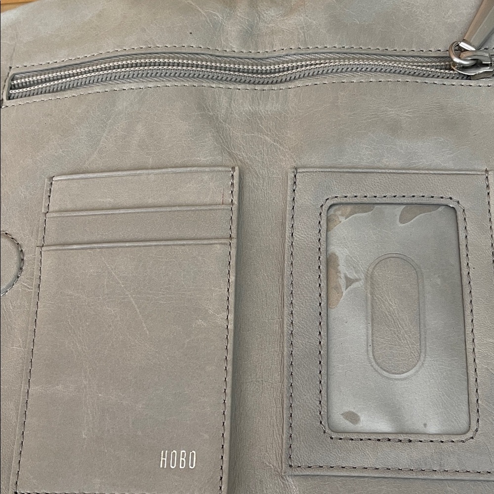 HOBO Men's Gray Leather Wallet